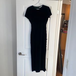 Dark Green Velvet Maxi Dress